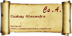 Csabay Alexandra névjegykártya